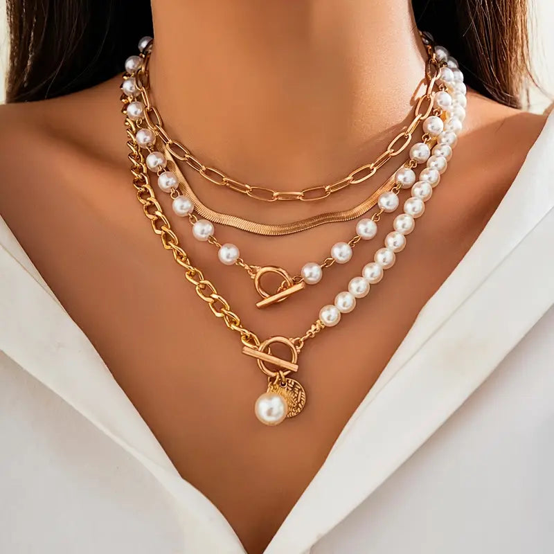NOVARA | Contemporary Pearl Layered Necklace Collection