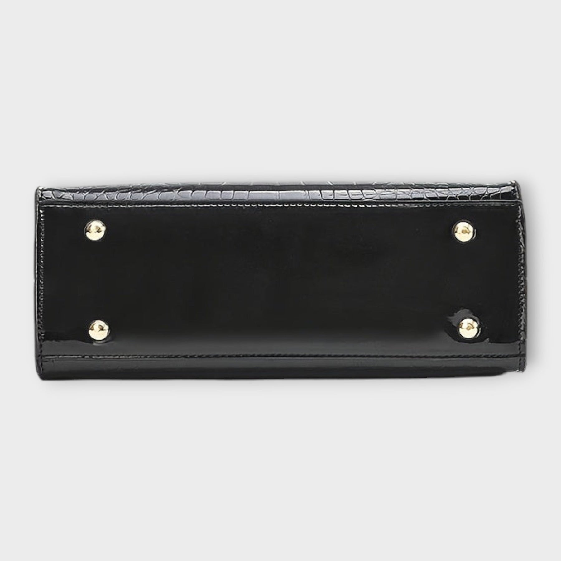 Maison Verdelle - Glossy Crocodile Print Handbag