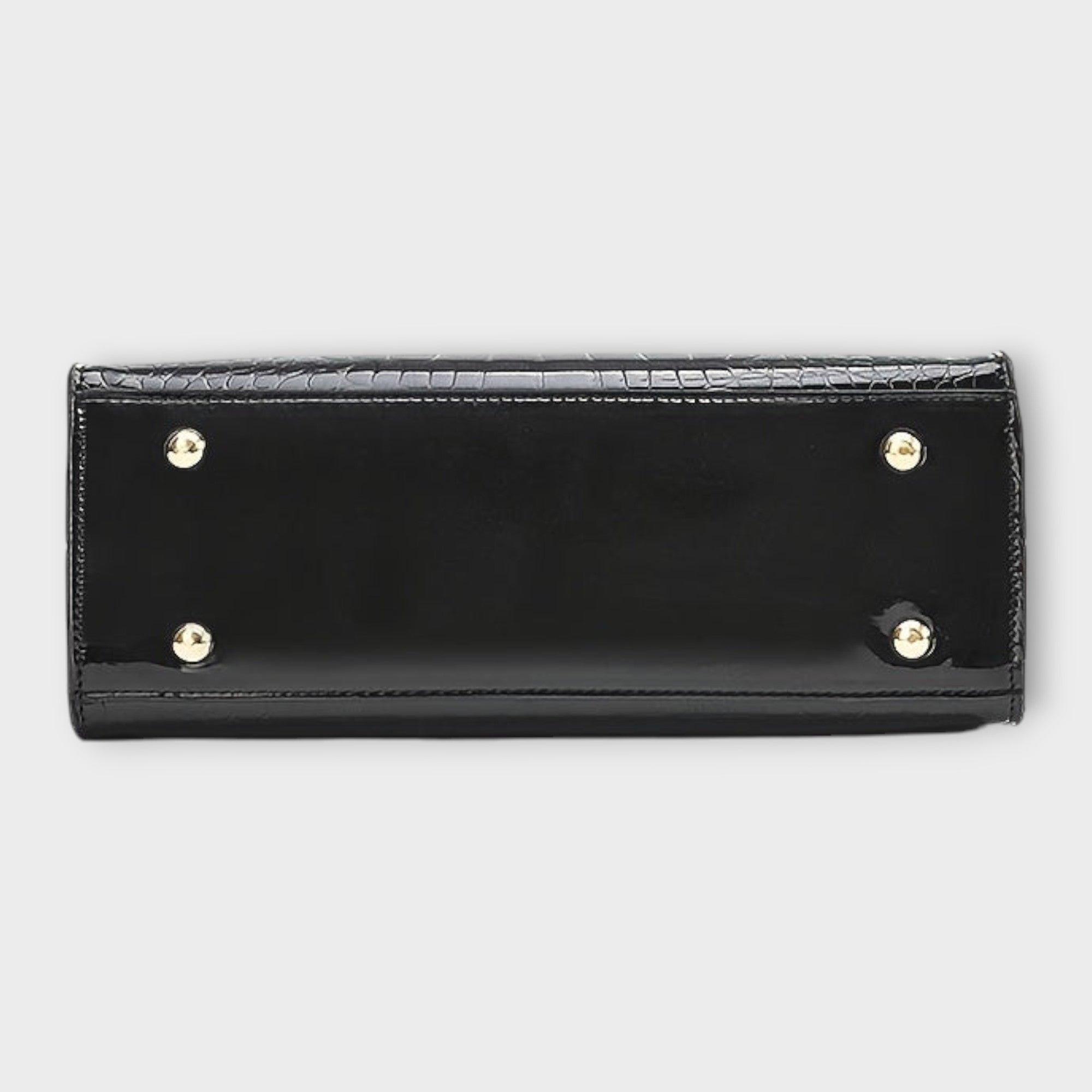 Maison Verdelle - Glossy Crocodile Print Handbag