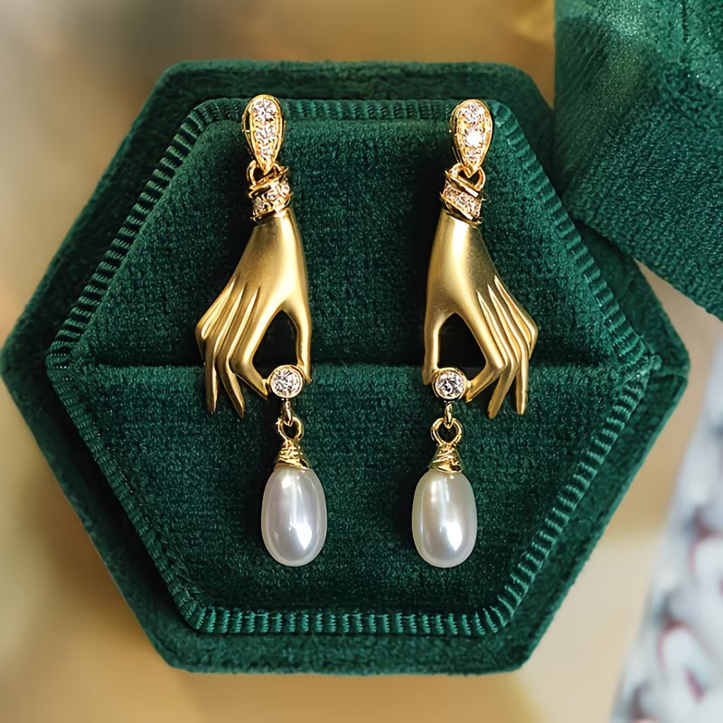 EVELINA | ELEGANT PEARL DROP EARRINGS