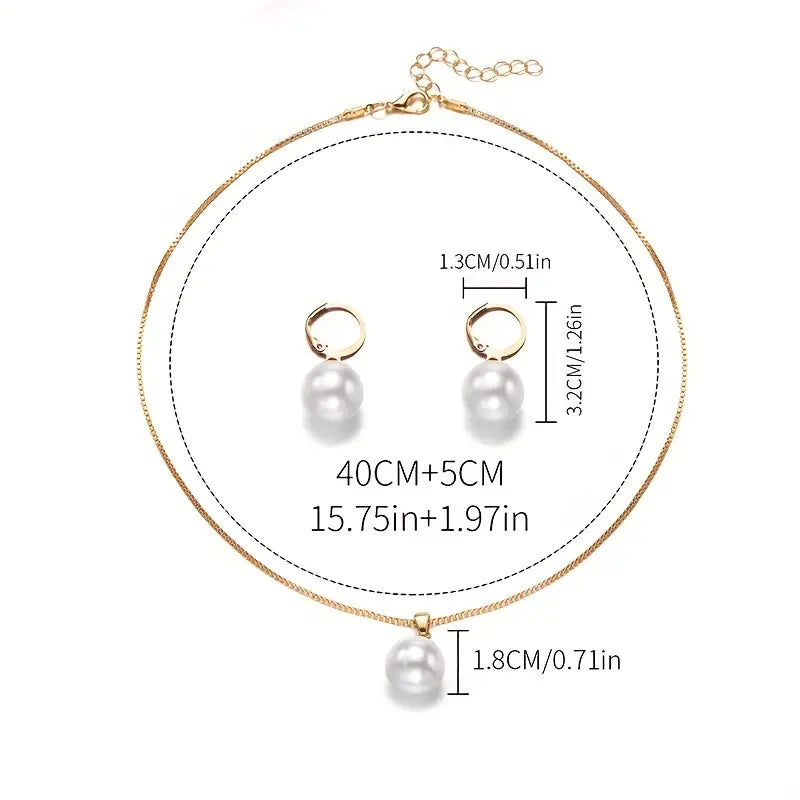 GRACELYN | Sophisticated Pearl Necklace Set