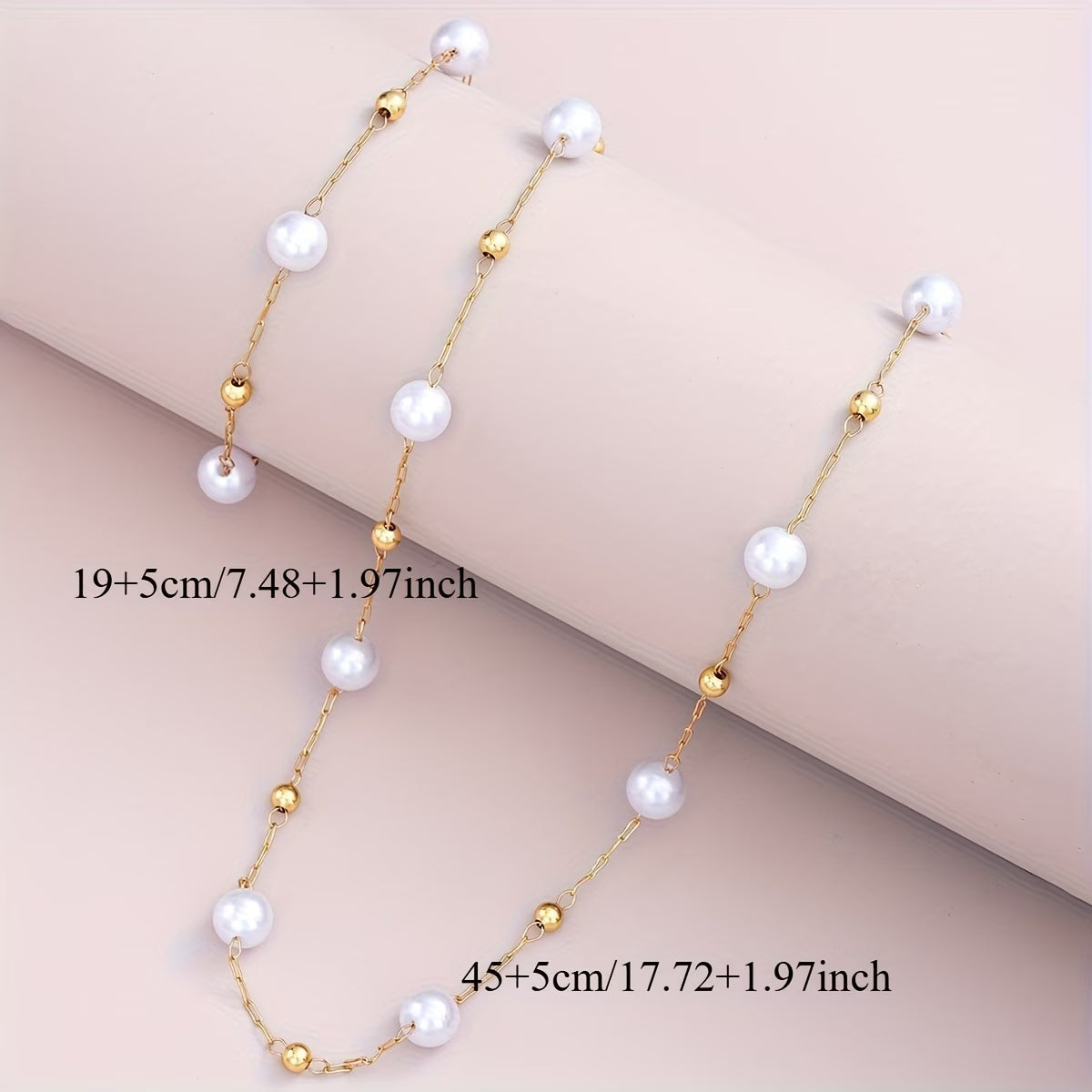LILIANA | Elegant Pearl Chain Jewelry Set