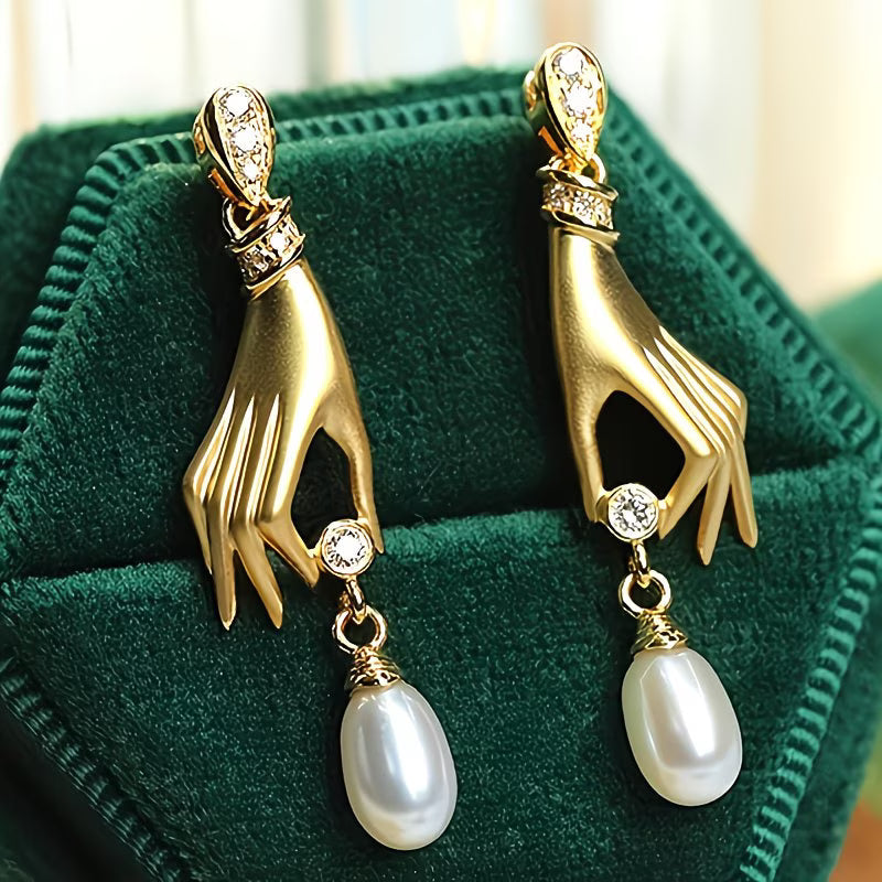 EVELINA | ELEGANT PEARL DROP EARRINGS