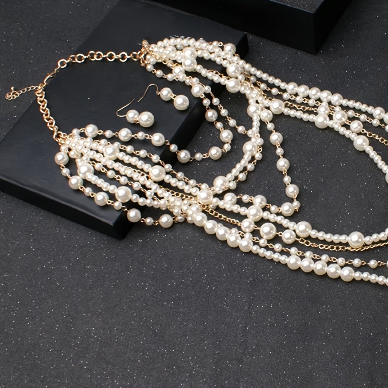 ZARIA | Bohemian Multi-Layer Pearl Statement Jewelry Set