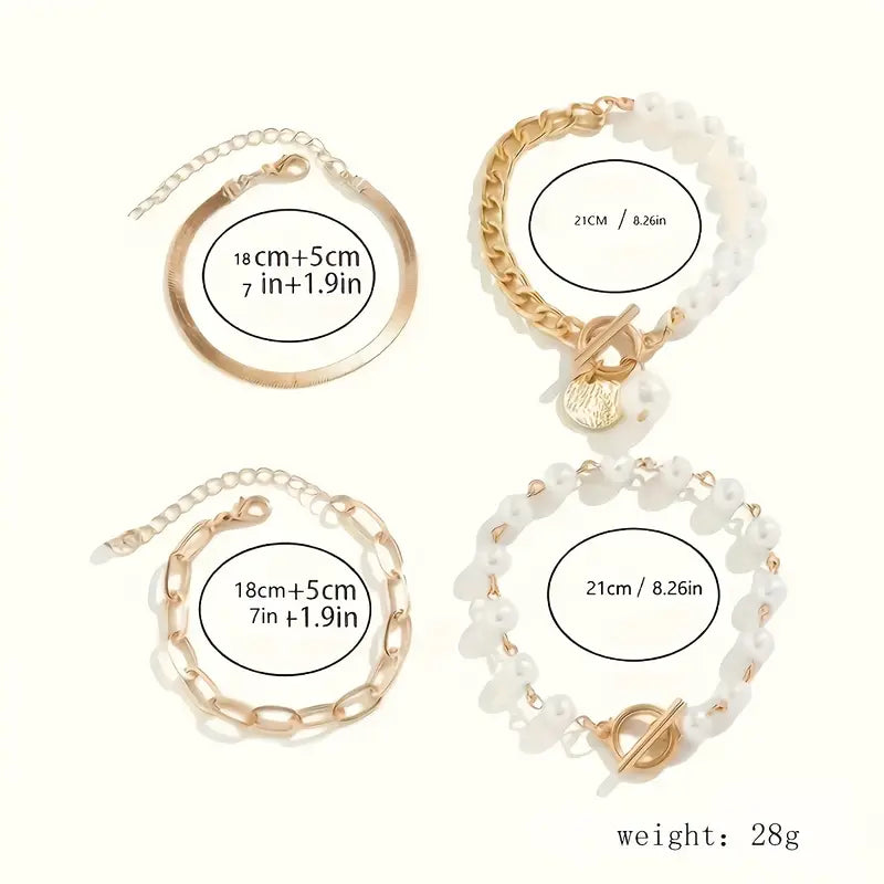 AURÉLIE | ELEGANT LAYERED PEARL BRACELET COLLECTION