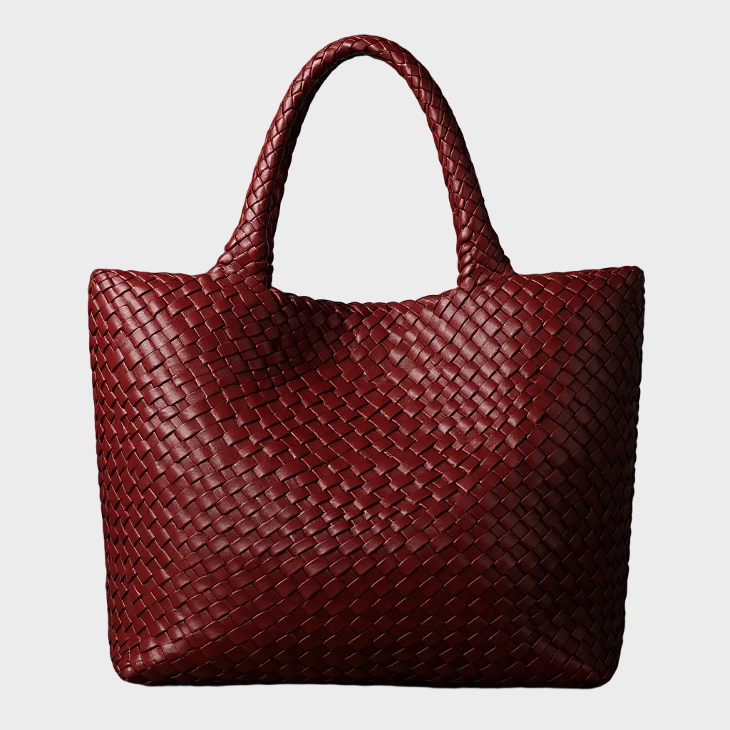 Lana Eco-Friendly Handwoven Vegan Leather Tote