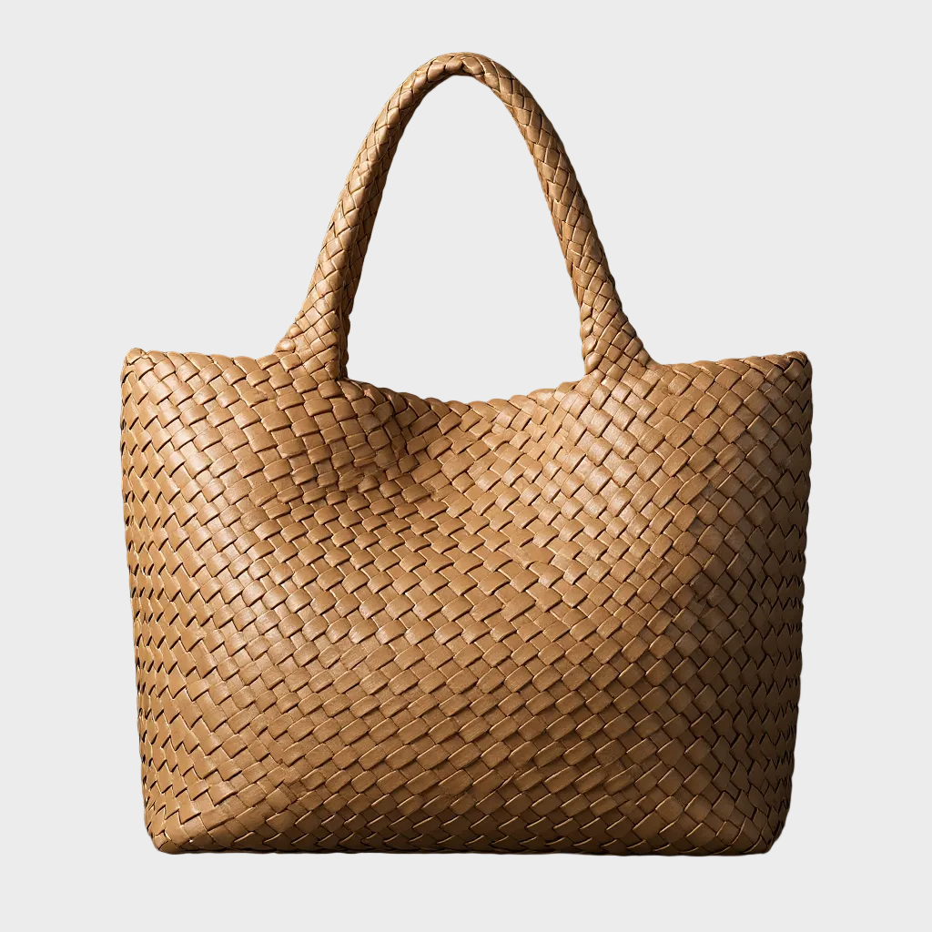 Lana Eco-Friendly Handwoven Vegan Leather Tote