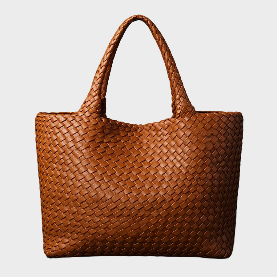 Lana Eco-Friendly Handwoven Vegan Leather Tote