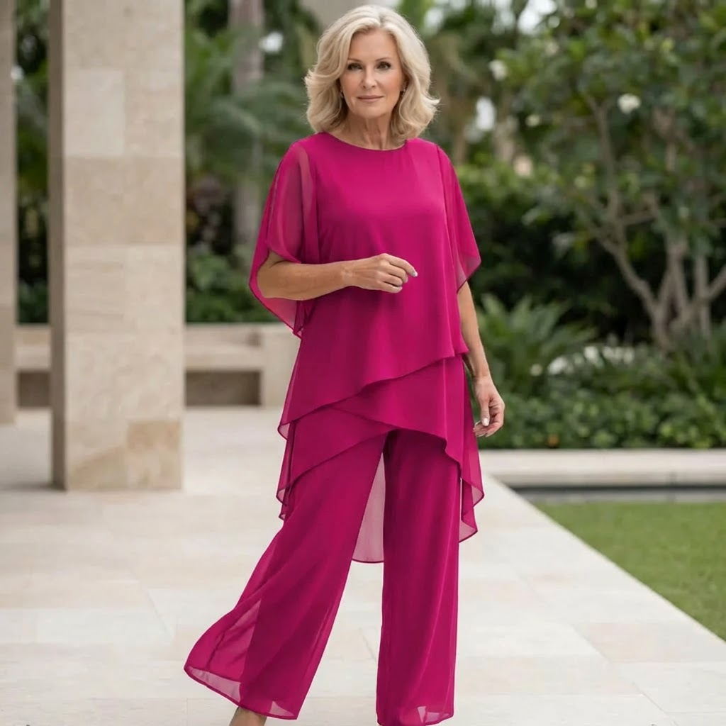 Linda | Draped Palazzo Trouser Suit