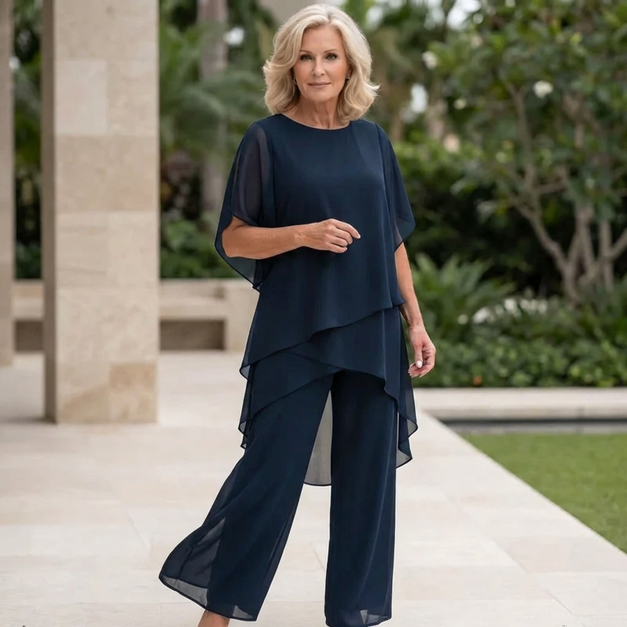 Beatrice | Chic Palazzo Blouse and Trousers Ensemble