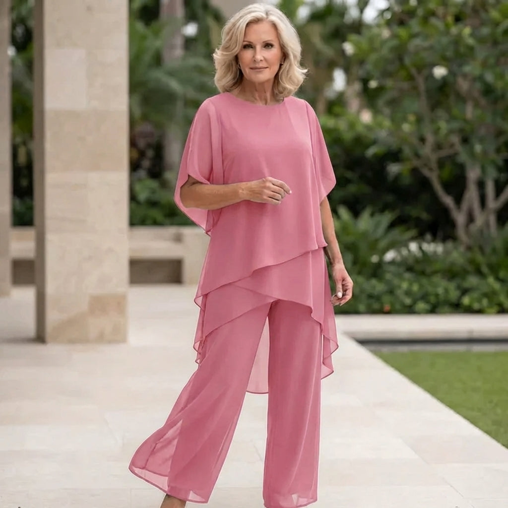 Beatrice | Chic Palazzo Blouse and Trousers Ensemble