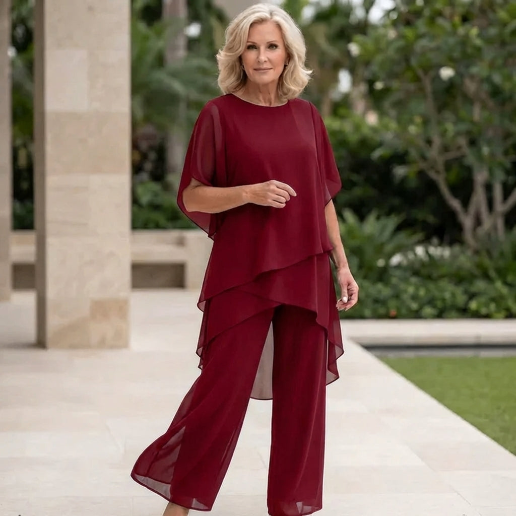 Beatrice | Chic Palazzo Blouse and Trousers Ensemble