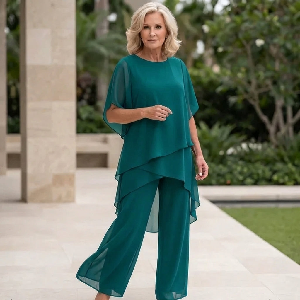 Beatrice | Chic Palazzo Blouse and Trousers Ensemble