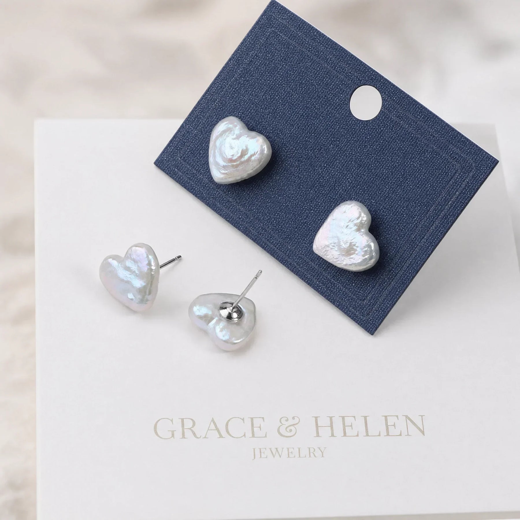 AMELIA | LUXURY HEART-SHAPED FRESHWATER PEARL EARRINGS