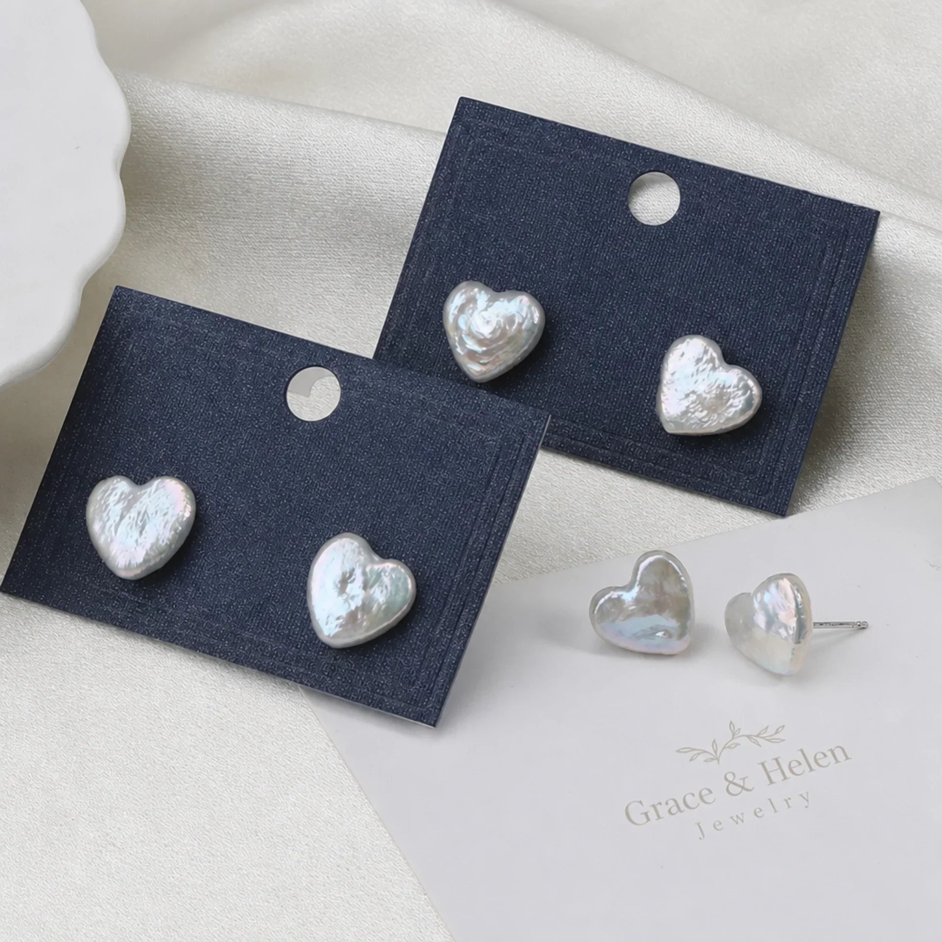 AMELIA | LUXURY HEART-SHAPED FRESHWATER PEARL EARRINGS