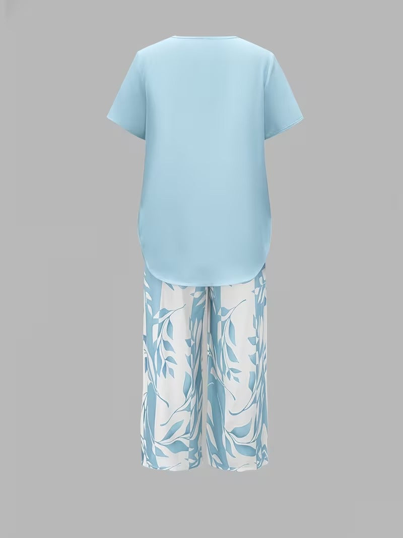 Arvessa™ | Relaxed Leaf Pattern Two-Piece Ensemble