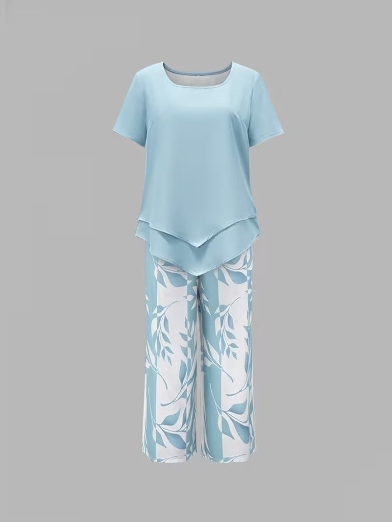 Arvessa™ | Relaxed Leaf Pattern Two-Piece Ensemble