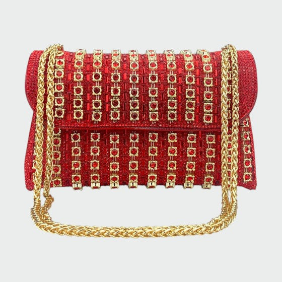 Laviera - Stylish Colored Diamond Chain Shoulder Bag