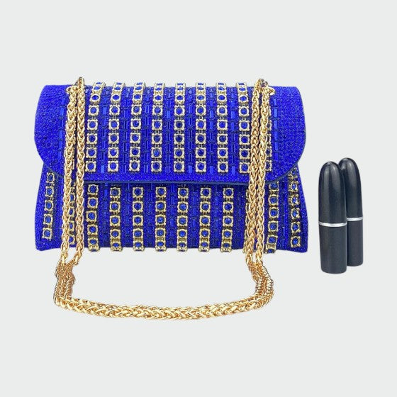 Laviera - Stylish Colored Diamond Chain Shoulder Bag