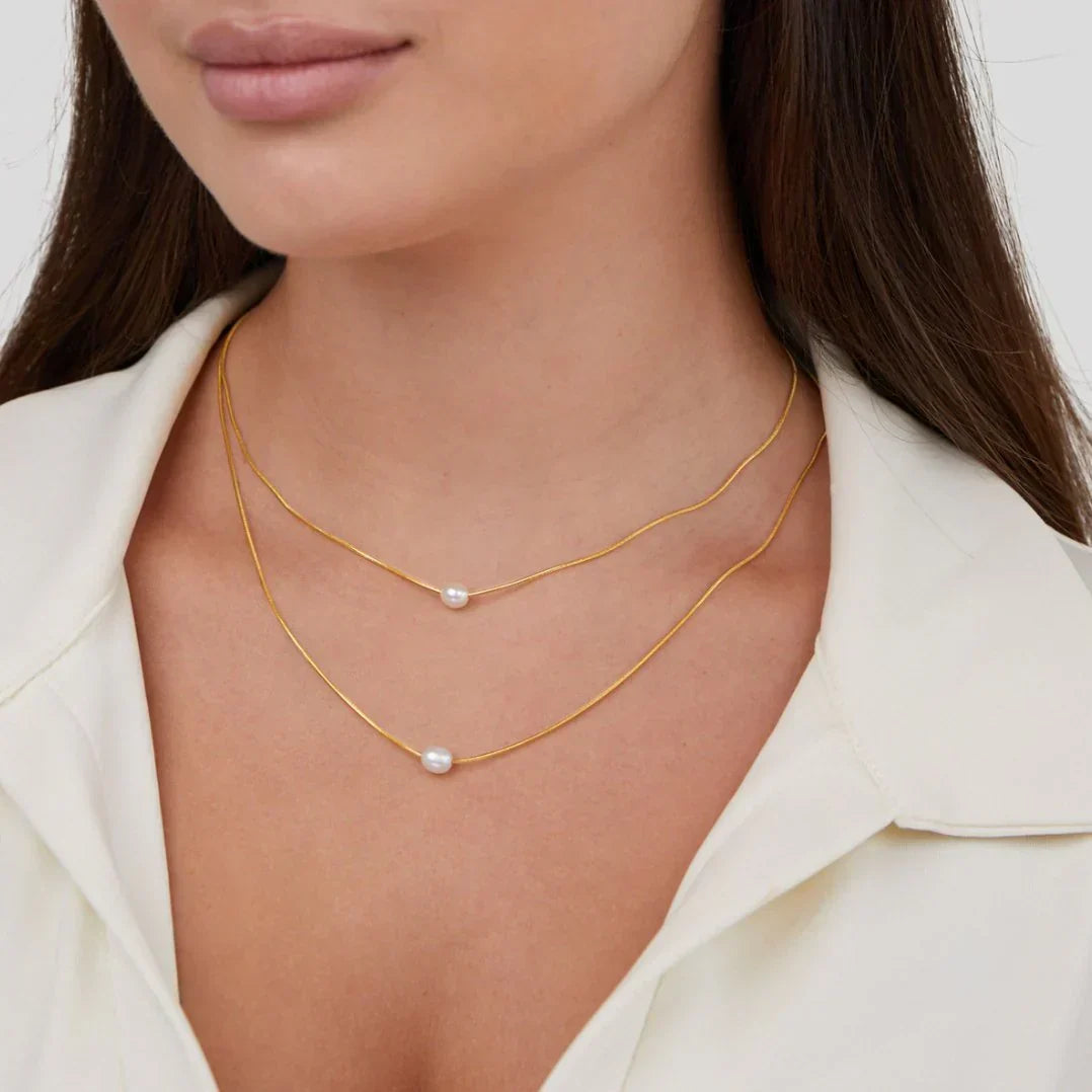 SERAPHINA | ELEGANT MULTI-LAYERED PEARL NECKLACE