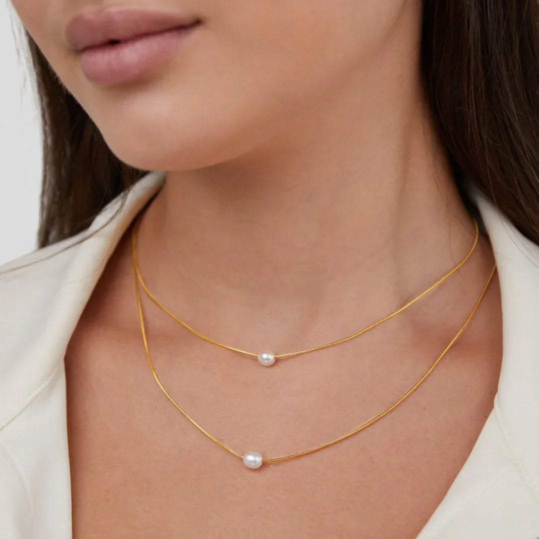 SERAPHINA | ELEGANT MULTI-LAYERED PEARL NECKLACE