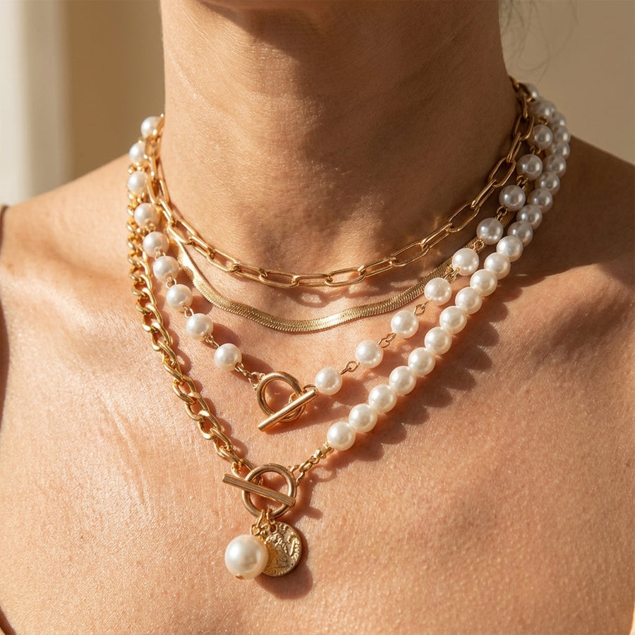 NOVARA | Contemporary Pearl Layered Necklace Collection