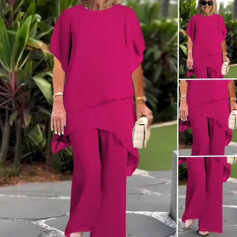 Beatrice | Chic Palazzo Blouse and Trousers Ensemble