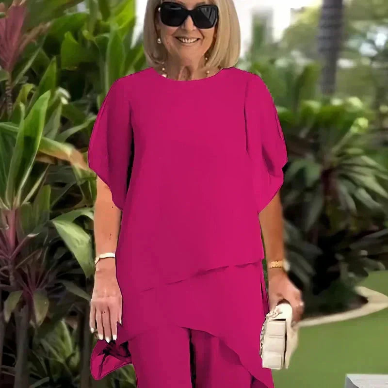 Beatrice | Chic Palazzo Blouse and Trousers Ensemble