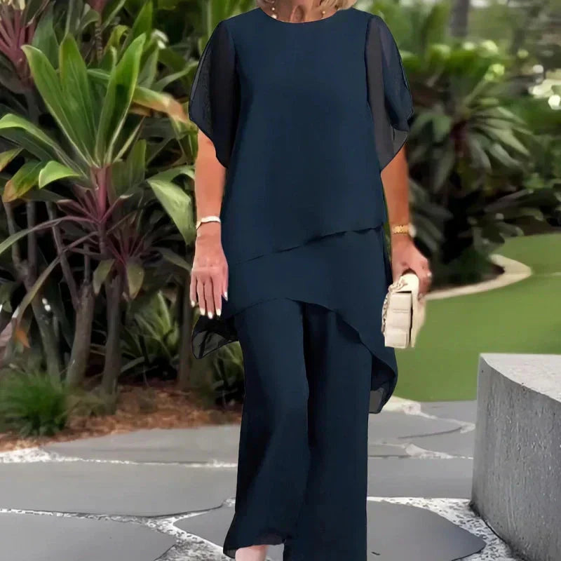 Beatrice | Chic Palazzo Blouse and Trousers Ensemble