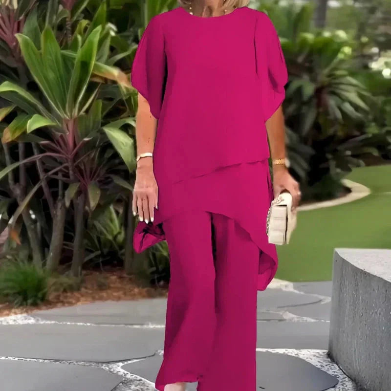 Beatrice | Chic Palazzo Blouse and Trousers Ensemble