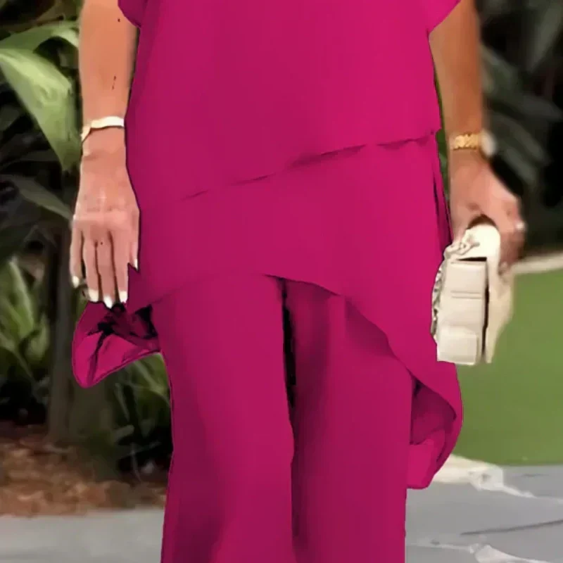 Beatrice | Chic Palazzo Blouse and Trousers Ensemble