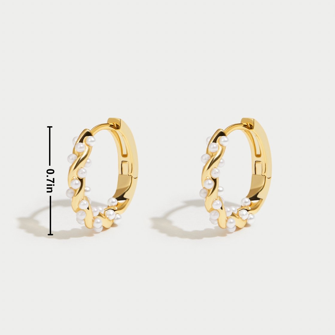 Twyla Twirled Pearl Hoop Earrings